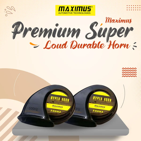 Maximus Premium OEM Super Loud Durable Horn – Loud Horn | Spiral Exponential Horn | Vehicle Horn | Snail Horn