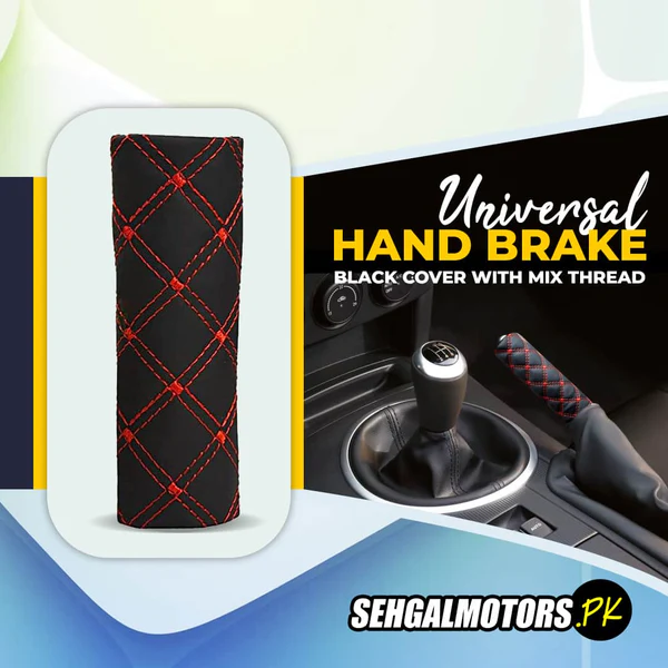 Universal Hand Brake Black Cover With Mix Thread