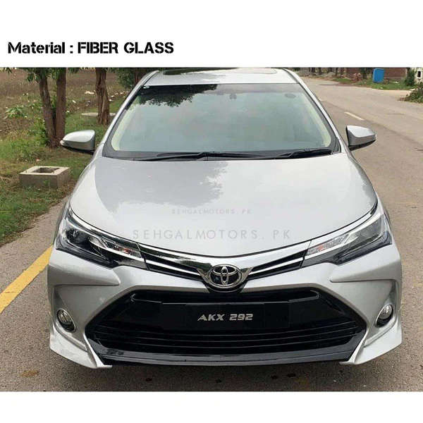 Toyota Corolla Altis X Front Bumper Camry Style Fiber Glass 2017-2021 – 1 Pc