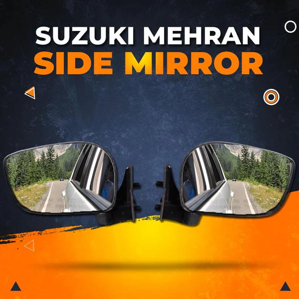Suzuki Mehran Fancy Side Mirrors Pair – Wide Angle | Anti Glare Lens